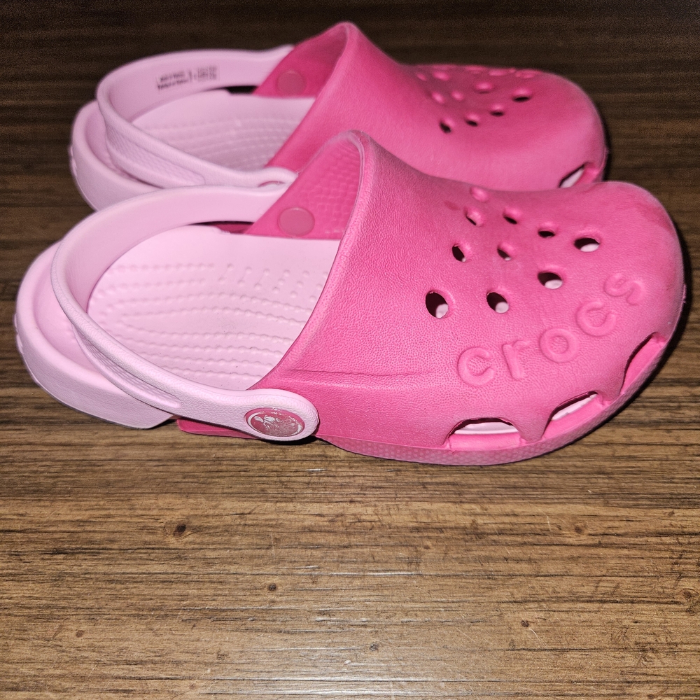 CROCS Kids 2 shade Pink Clogs Size C11